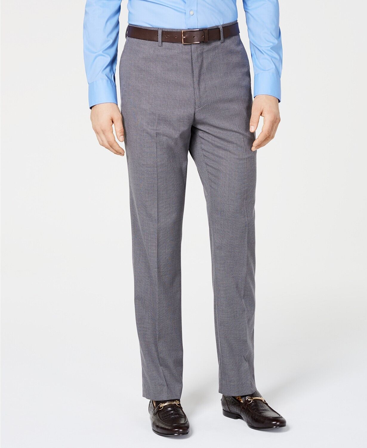 Vince Camuto Mens Gray Dress Pants 30 x 30 Slim Stretch Wrinkle-Resistant