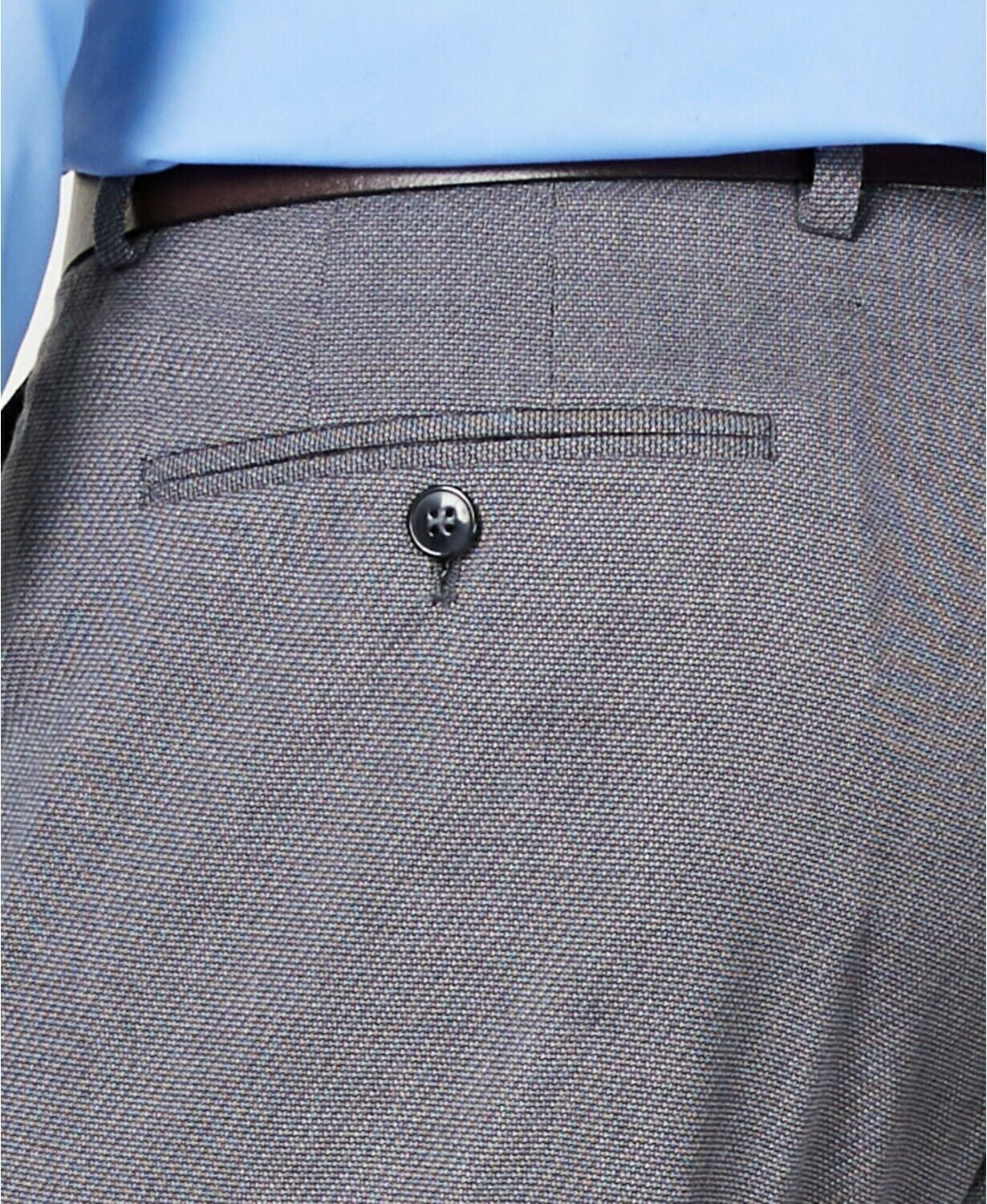 Vince Camuto Slim-Fit Stretch Wrinkle-Resistant Gray Textured Pants 38 x 34