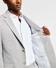 Alfani Men's Slim-Fit Solid Knit Suit Jacket 44L Light Grey SPORT COAT