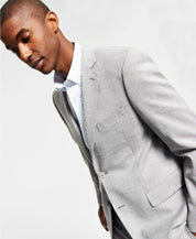 Alfani Men's Slim-Fit Solid Knit Suit Jacket 44L Light Grey SPORT COAT