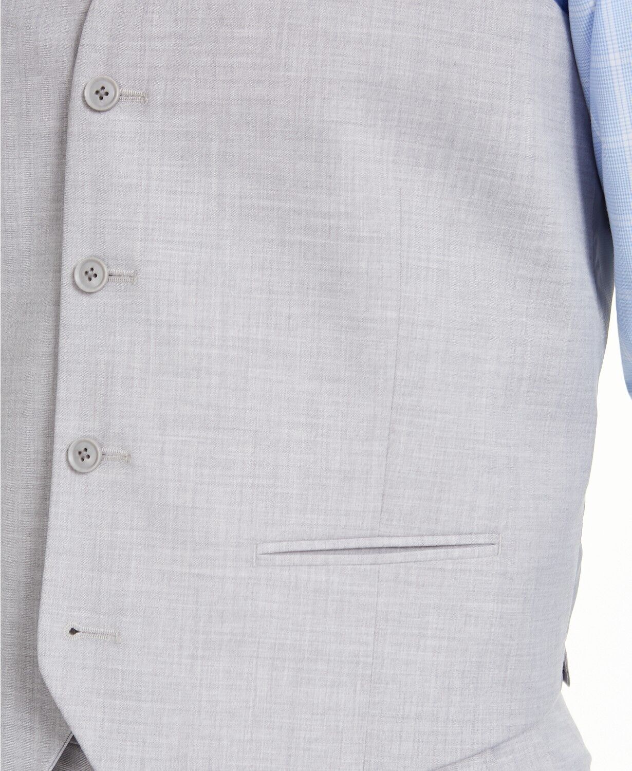 Alfani Men's Classic-Fit Stretch Light Gray Solid Suit Vest Medium