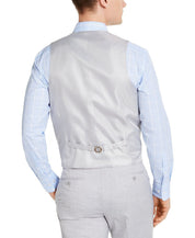 Alfani Men's Classic-Fit Stretch Light Gray Solid Suit Vest Medium