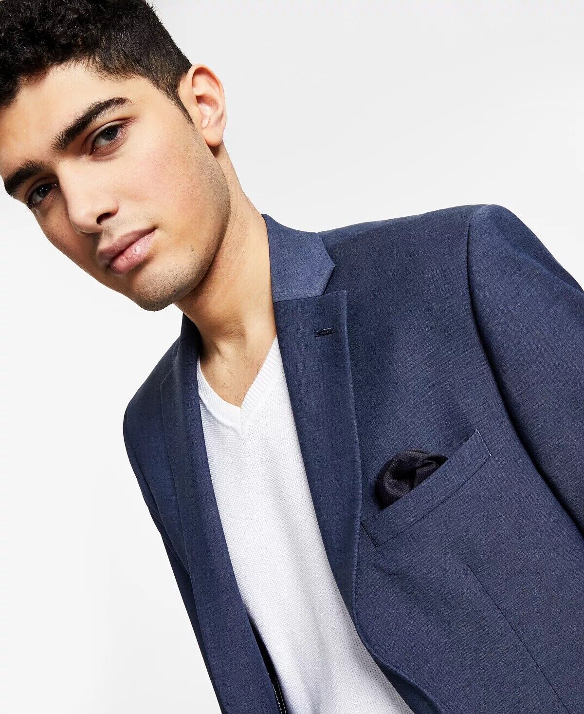 Bar Iii Men's Slim-Fit Solid Suit Jacket Blue 44S