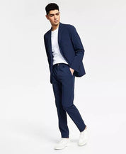 CALVIN KLEIN Men's Slim-Fit Stretch Solid Sport Coat 38R Navy Blue Nylon