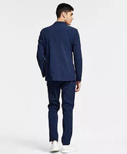 CALVIN KLEIN Men's Slim-Fit Stretch Solid Sport Coat 38R Navy Blue Nylon