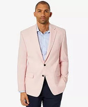 CLUB ROOM Men's Classic-Fit Solid Sport Coat 40L Pink Two Button Blazer