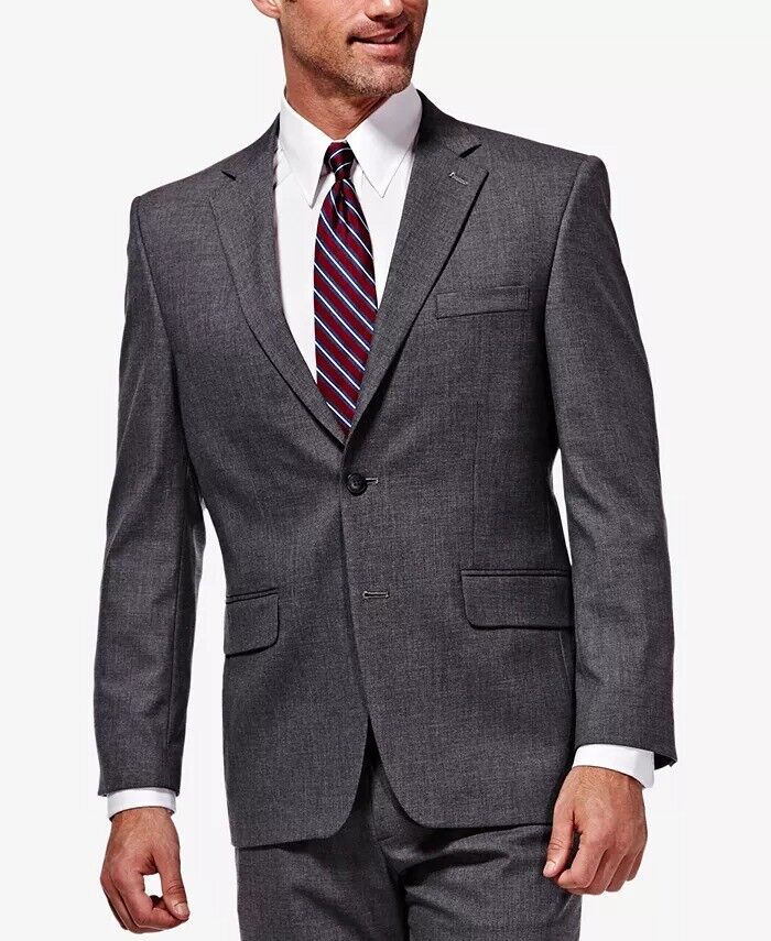 J.M. Haggar Men's Classic Fit Stretch Sport Coat Blazer Dark Grey 50L