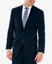 Haggar Mens Classic fit Suit Jacket Blazer 40 R Navy Blue Solid
