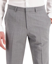 HUGO Boss Men's Gray Textured Modern-Fit Wool Suit Dress Pants 32 x 32