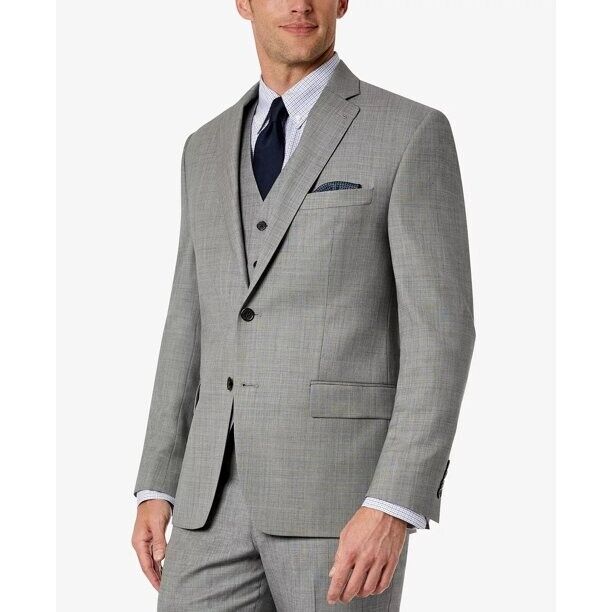 Lauren Ralph Lauren Mens Classic Fit Suit Jacket 46R Grey Wool