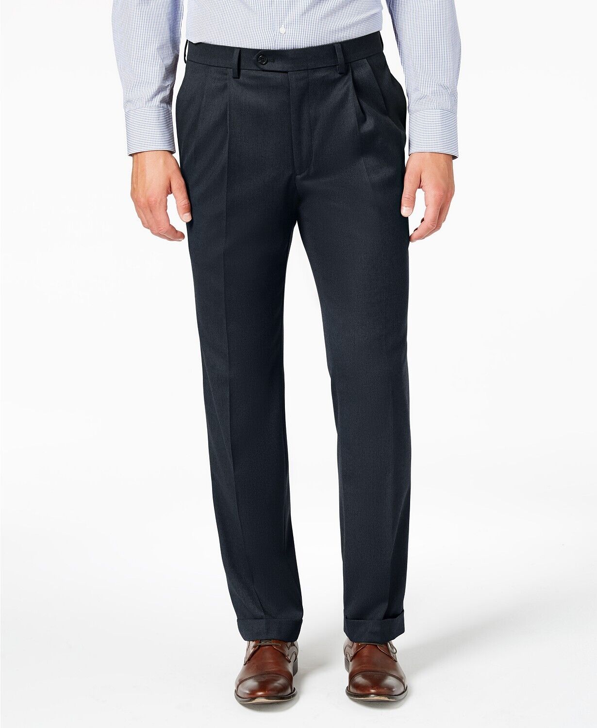 Lauren Ralph Lauren Men's Classic Fit Ultra Flex Dress Pants Navy Blue 32 x 30