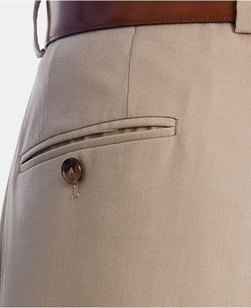 Lauren Ralph Lauren Men's UltraFlex Classic-Fit Tan Wool Pants 38 x 30