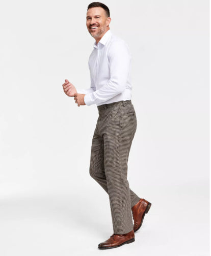 Lauren Ralph Lauren Men's Classic-Fit Check Dress Pants Tan brown 32 x 32