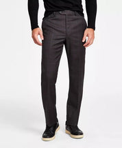 Lauren Ralph Lauren Mens UltraFlex Classic Fit Wool Brown Plaid Pants 44 x 30