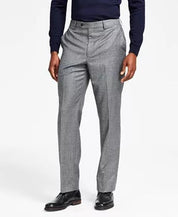 LAUREN RALPH LAUREN Mens Wool Flannel Dress Pants 44 x 30 White Black Plaid