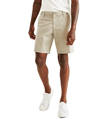 Dockers Men's Big & Tall Ultimate Supreme Flex Porcelain Shorts Khaki Beige  44