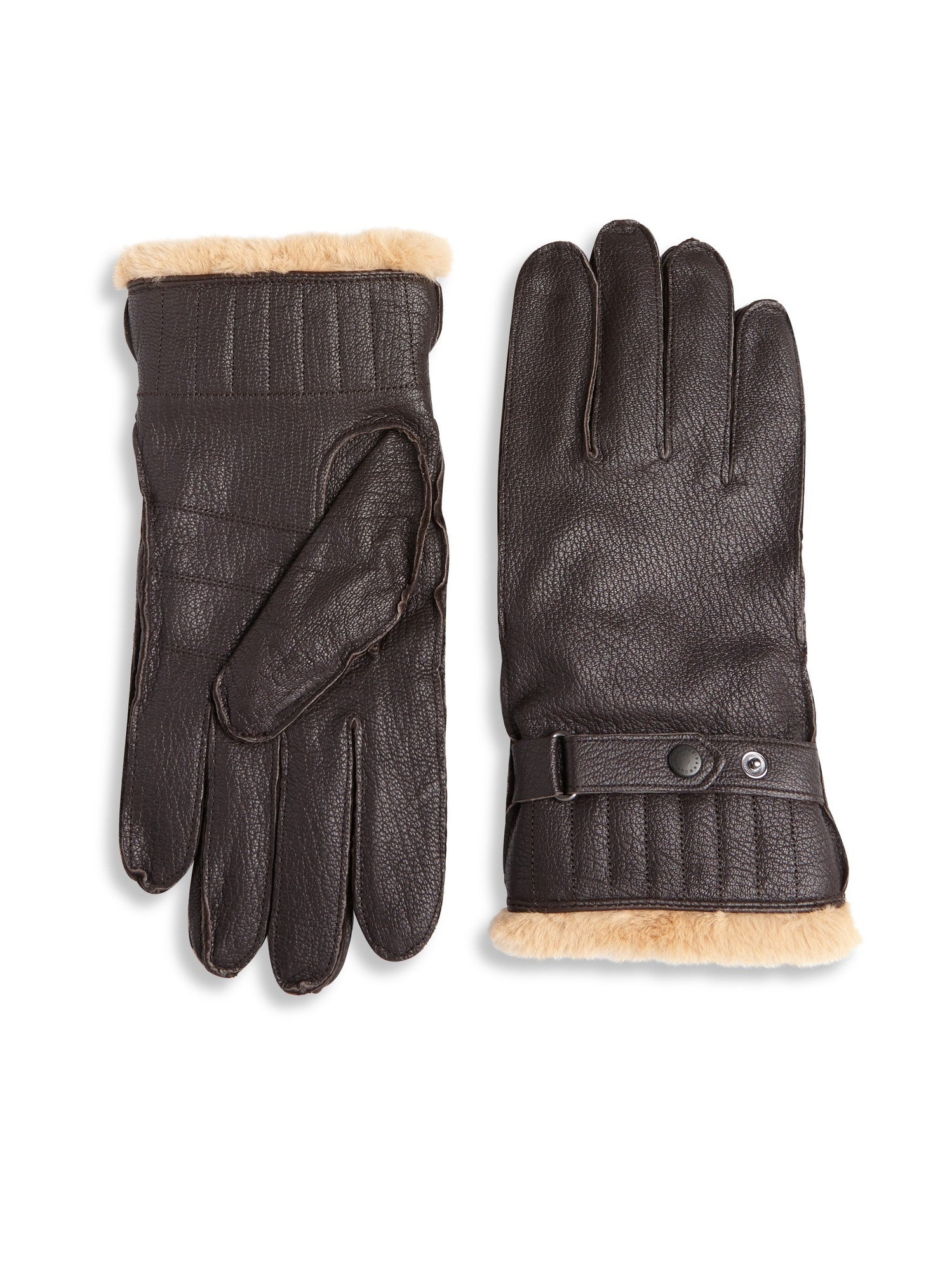 Barbour Men's Leather Utility Gloves Brown Small