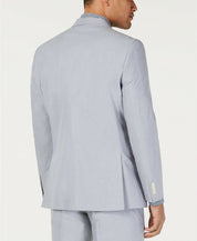 Tommy Hilfiger Modern-Fit Stretch Light Gray Chambray 42R Suit Jacket