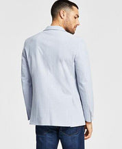 Tommy Hilfiger Men's Modern Stretch Seersucker Sport Coat Blazer 42L Blue White