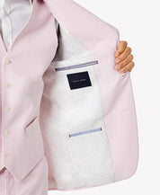 Tommy Hilfiger Mens Chambray Suit Jacket 38R Pink Modern-Fit TH Flex Stretch