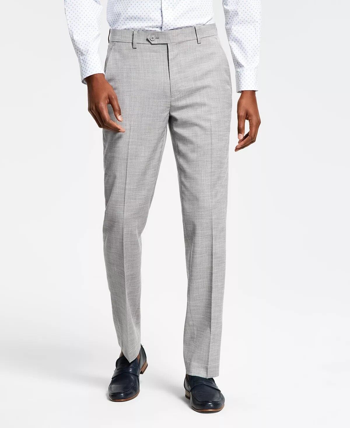 Alfani Men's Slim-Fit Solid Knit Suit Dress Pants 32 x 34 Grey