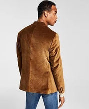 Alfani Men's Slim-Fit Solid Velvet Blazer Gold Solid 38S