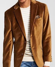 Alfani Men's Slim-Fit Solid Velvet Blazer Gold Solid 38S