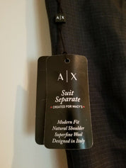 AX Armani Exchange Men's Slim-Fit Wool Suit Dress Pants 30 x 30 Blue Plaid Check