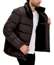 Calvin Klein Men's Full-Zip Puffer Coat Large Black
