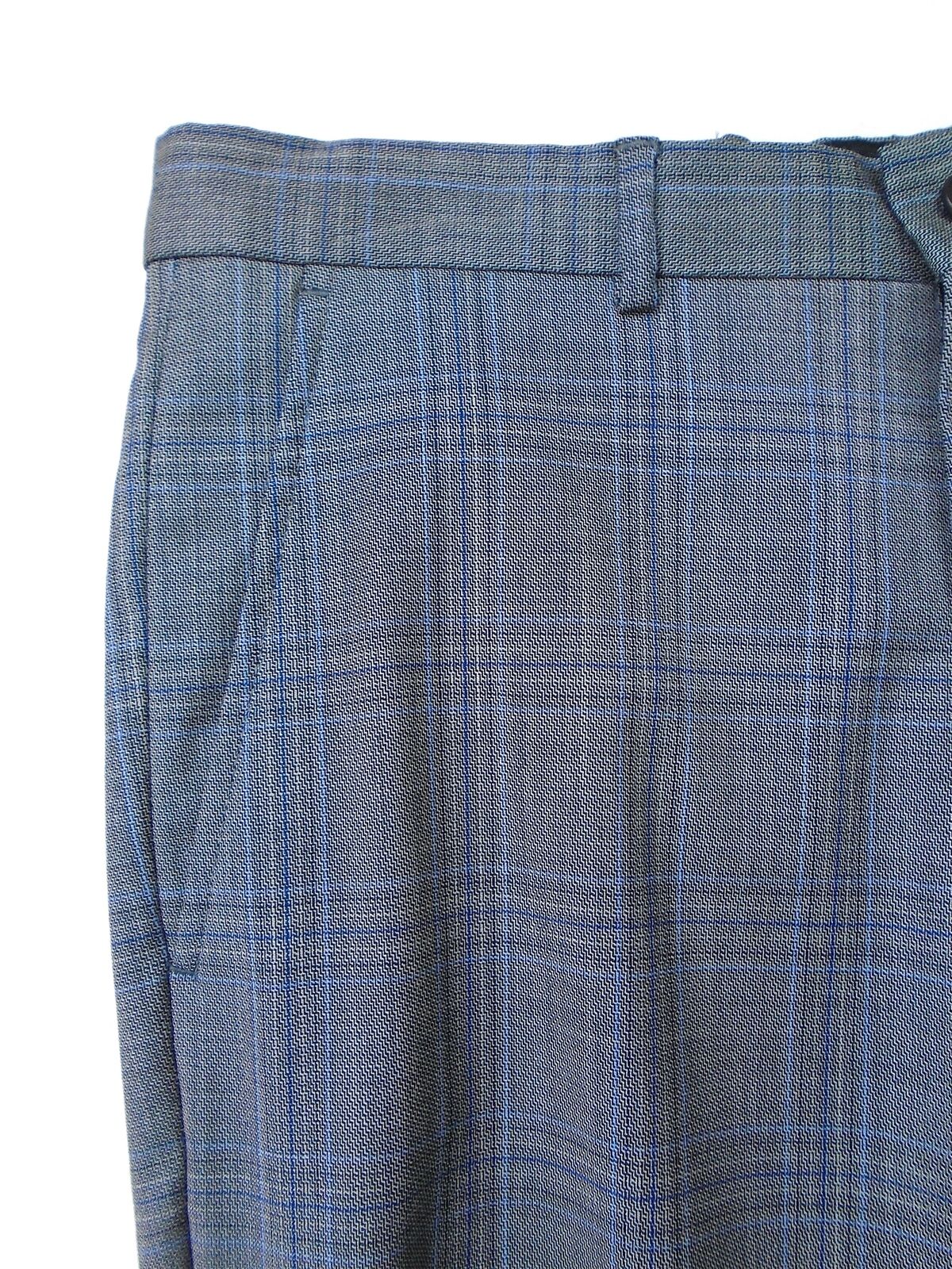 A|X ARMANI EXCHANGE Men's Slim-Fit Dress Pants 34 x 34 Grey / Blue Plaid