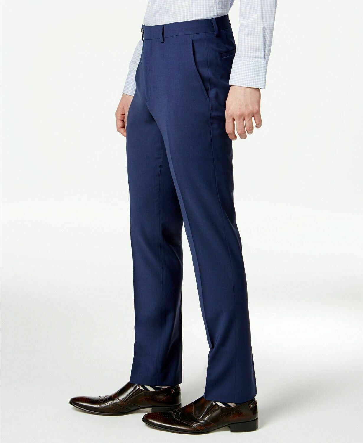 Bar III Skinny Fit Stretch Wrinkle-Resistant Dress Pants 38 x 32 Blue