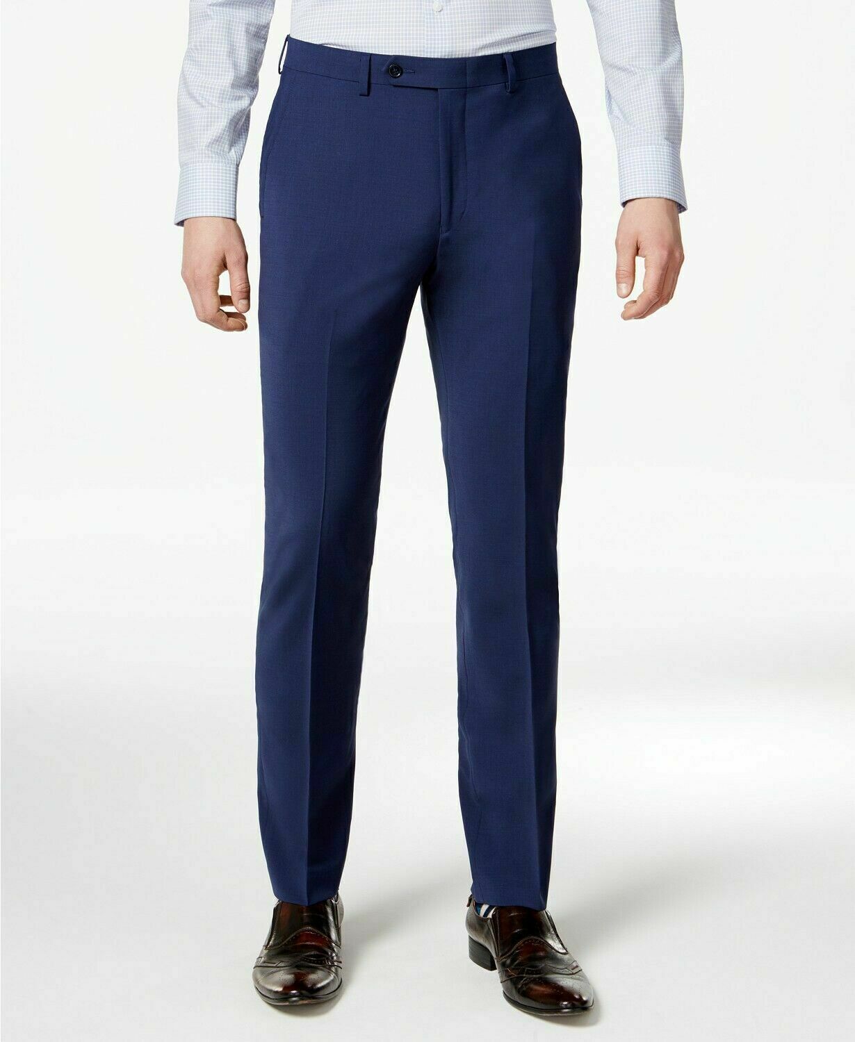 Bar III Skinny Fit Stretch Wrinkle-Resistant Dress Pants 38 x 32 Blue