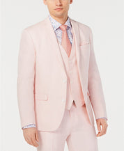 Bar III Men's Slim-Fit Linen Pink Sport Coat 38R Sport Coat