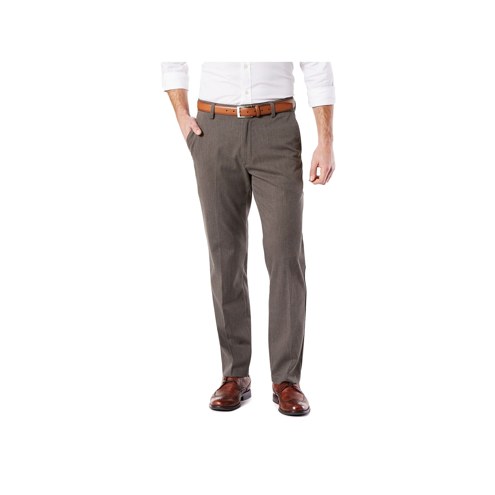 Dockers Mens Straight Fit Easy Stretch Dress Pants Burma Grey 30 x 30