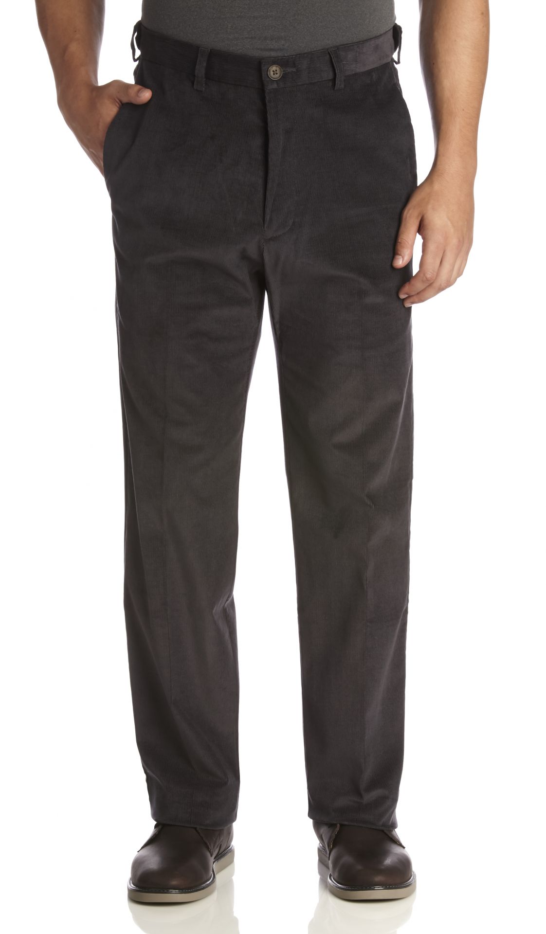 Haggar Mens Classic fit Corduroy Dress Pants 38 / 32 Blue Solid Stretch