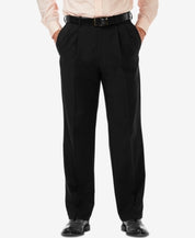 Haggar Mens Classic fit Dress Pants 36 / 29 Black Solid