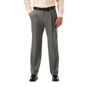 Haggar Mens Cool 18 Pro Heather Solid Classic Fit Pant Grey 40 x 29