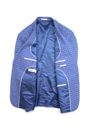 Bar III Men's Slim-Fit Plaid Suit Jacket 38R Blue Sport Coat