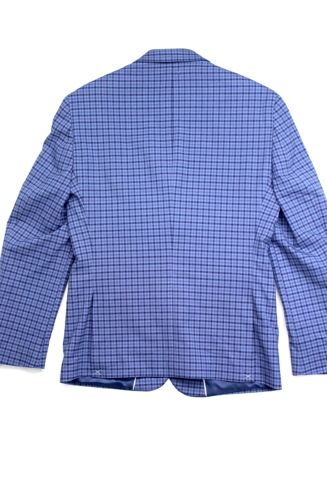 Bar III Men's Slim-Fit Plaid Suit Jacket 38R Blue Sport Coat