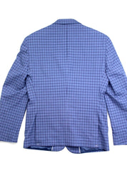 Bar III Men's Slim-Fit Plaid Suit Jacket 38R Blue Sport Coat