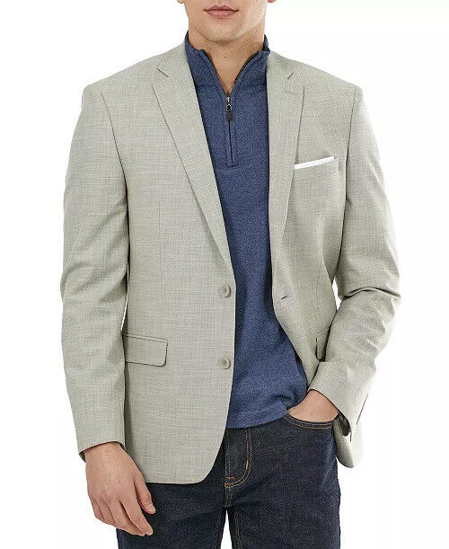 Bar III Men's Slim-Fit Solid Blazer Cream 42R Sport Coat