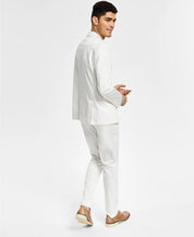 Bar III Men's Suit Jacket White 44L Slim-Fit Stretch Solid Cotton Jacket Only