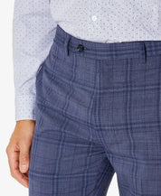 Calvin Klein Men's Skinny-Fit Infinite Stretch Dress Pants 44 x 32 Blue Plaid
