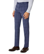 Calvin Klein Men's Skinny-Fit Infinite Stretch Dress Pants 44 x 32 Blue Plaid
