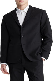 Calvin Klein Mens Slim fit Suit Jacket Blazer Medium Black Solid Wool