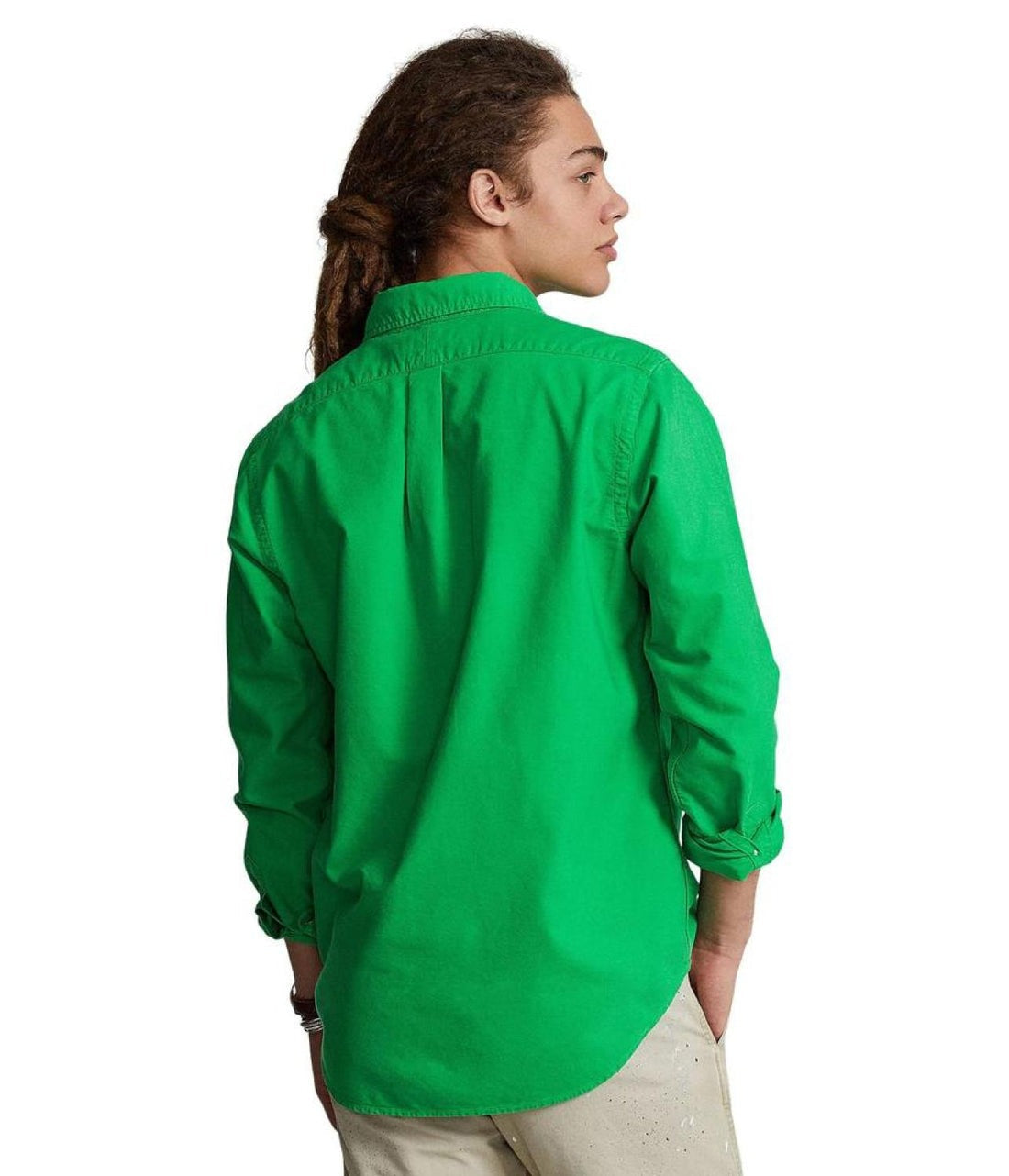 Polo Ralph Lauren Mens Classic Fit Garment-Dyed Oxford Shirt Small Golf Green