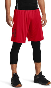 Under Armour Mens Loose fit Athletic Basketball Shorts XL Red Solid