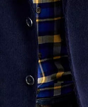 Club Room Men's Corduroy Classic-Fit Sport Coat 40L Navy Blue 2 Button Blazer