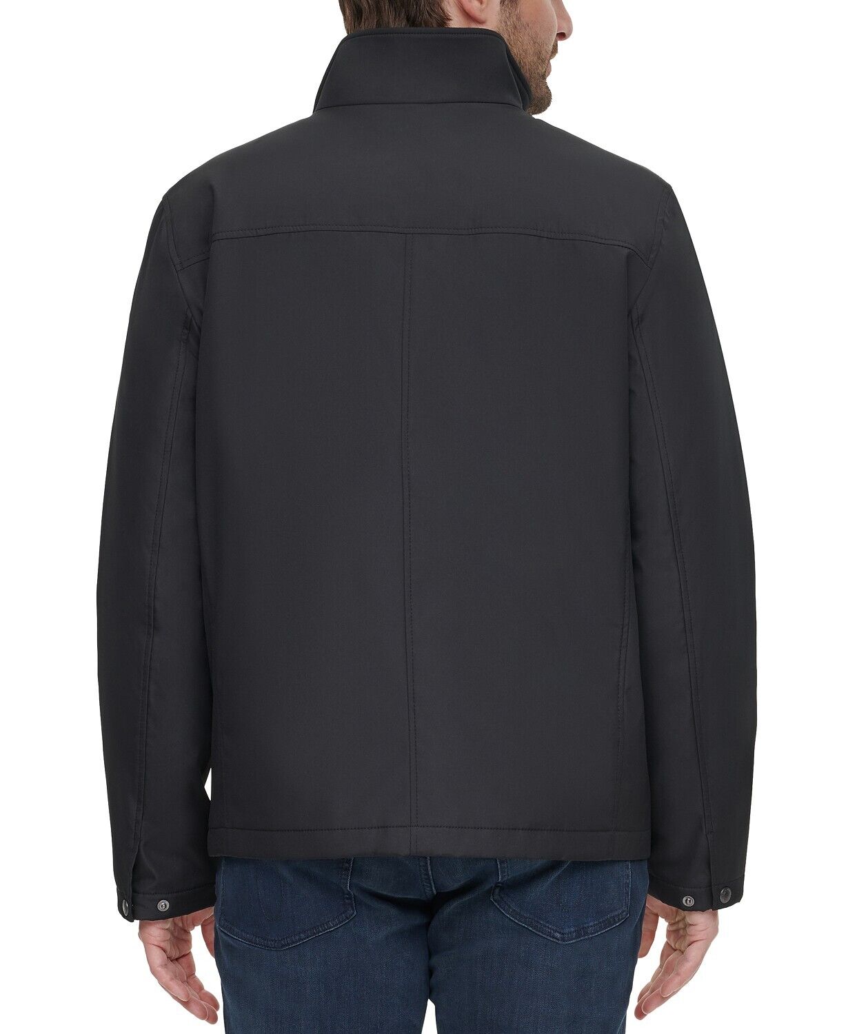 Calvin Klein Men's Stand-Collar Lightweight Jacket Small Black Waterproof