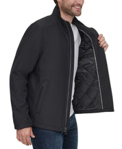 Calvin Klein Men's Stand-Collar Lightweight Jacket Small Black Waterproof
